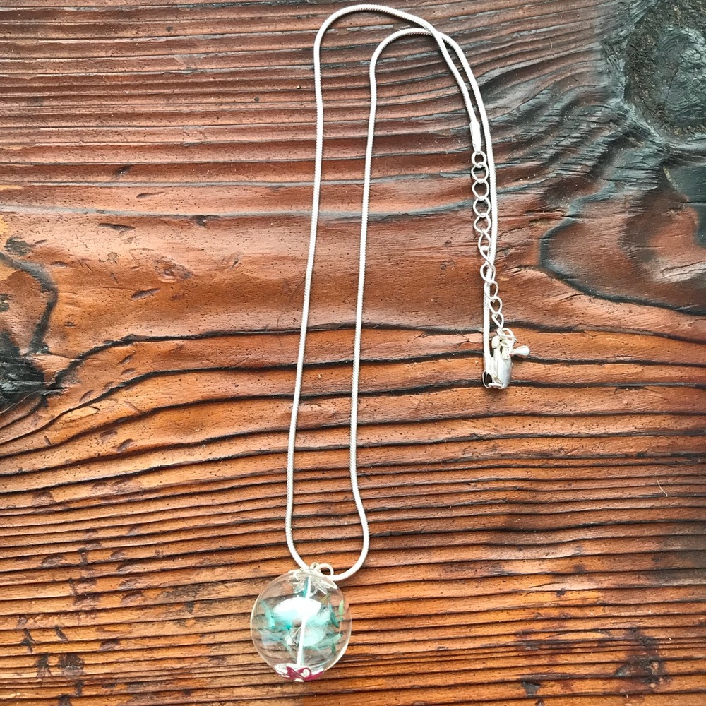 Dandelion seed necklace